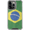 Brazil Flag Distressed iPhone 15 Pro Clear Case